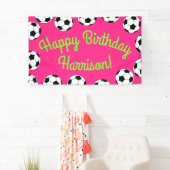 Birthday Sportpartij Roze banner (Insitu)