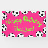 Birthday Sportpartij Roze banner (Horizontaal)
