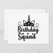 Birthday squad briefkaart (Voorkant / Achterkant)