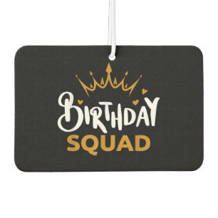 Birthday Squad Party Matching Family Group Funny B Luchtverfrisser