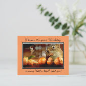 Birthday Squirrel Briefkaart (Staand voorkant)