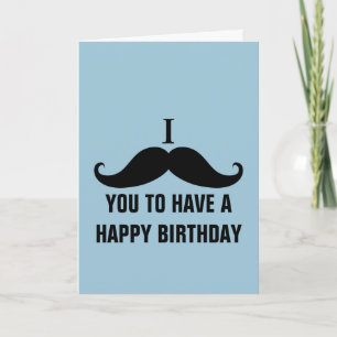 Birthday Stache Kaart