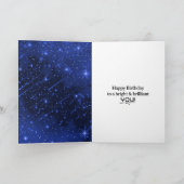 Birthday Star Galaxy on Blue Kaart (Binnen)