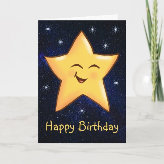 Birthday Star Kaart (Voorkant)
