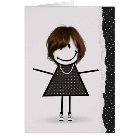 Birthday Stick Girl met Sneakers (Voorkant)