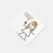 Birthday Stick Girl met wijnglas Servet (Hoek)