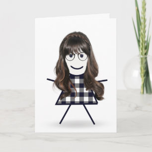 Birthday Stick Girl voor zuster Kaart