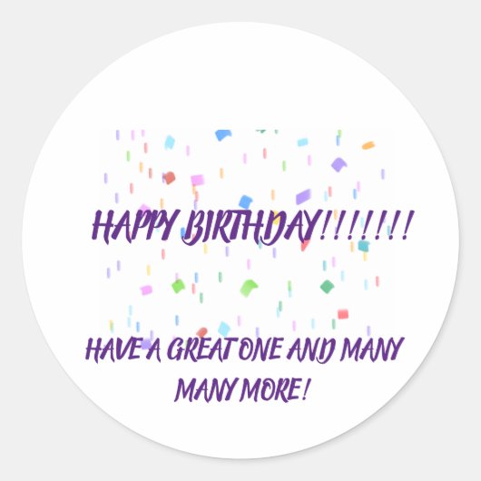 Birthday sticker (Voorkant)