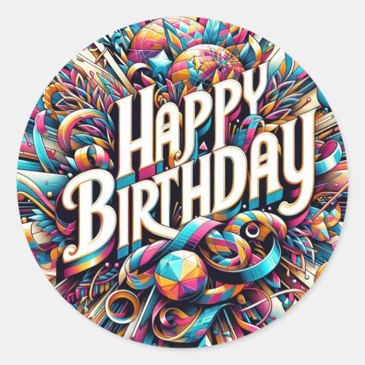 Birthday sticker (Voorkant)