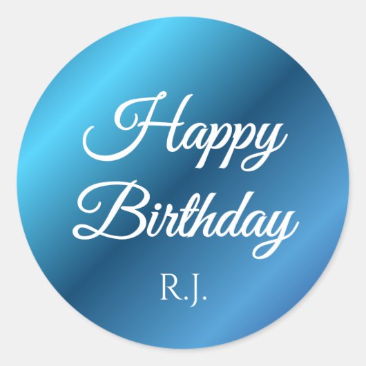 Birthday Sticker | Custom Monogram (Devant)
