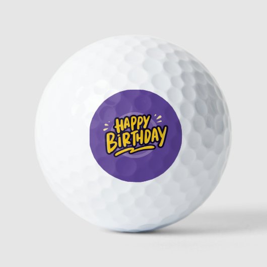 Birthday Sticker Golfballen (Voorkant)