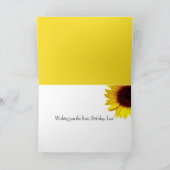 Birthday Sunflower Kaart (Binnen)