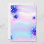 Birthday Sweet 16th Holographic Blue Event Kaart (Achterkant)