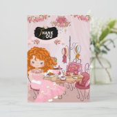 Birthday Tea Party 3 Hartelijk dank Kaart (Staand voorkant)