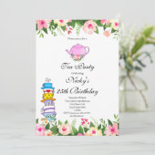 Birthday Tea Party Invitation Kaart (Staand voorkant)