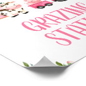 Birthday-teken voor roze boomstammen poster (Hoek)