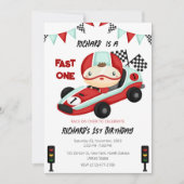 Birthday Theme Race Car Racing Kind Kaart (Voorkant)