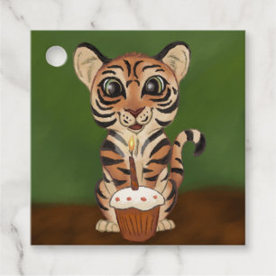 Birthday Tiger Bedankjes Labels