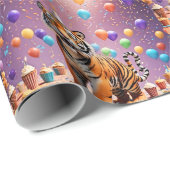 Birthday Tiger Cadeaupapier (Rol Hoek)