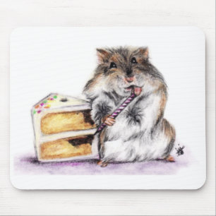 Birthday Time (Hamster) Mousepad Muismat
