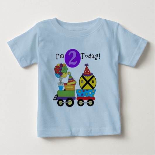 Birthday Train 2e verjaardag T-shirts en cadeautje (Voorkant)