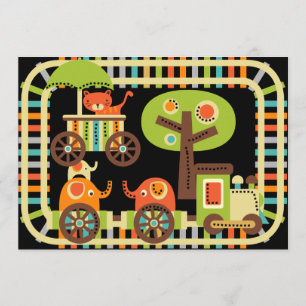 Birthday Train Birthday Invitations Kaart