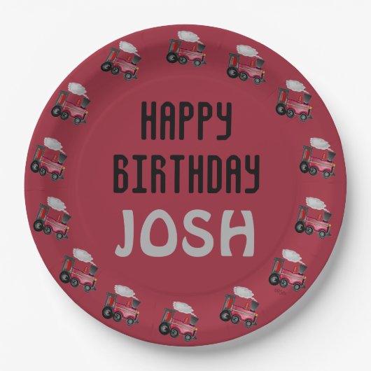 Birthday Train Papieren Bordje (Voorkant)