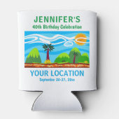 Birthday Trip Tropical Beach Favor Blikjeskoeler (Achterkant)