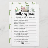 Birthday Trivia editable game (Voorkant / Achterkant)