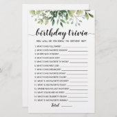 Birthday Trivia editable game (Voorkant / Achterkant)