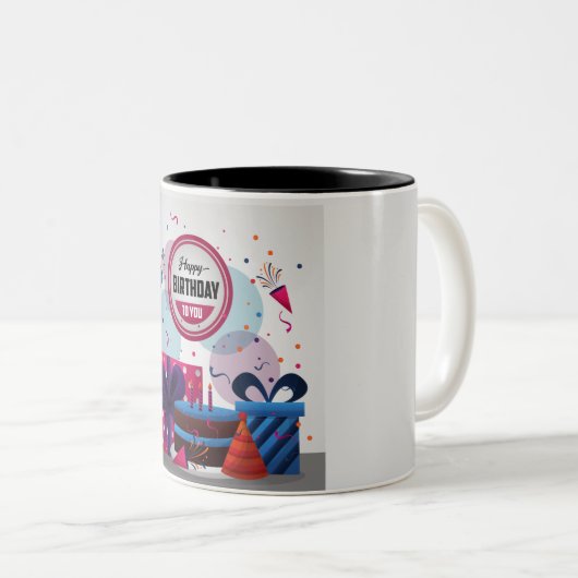 Birthday Two-Tone Coffee Mok (Voorkant rechts)