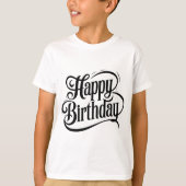 Birthday Typography Sayings T-shirt (Voorkant)