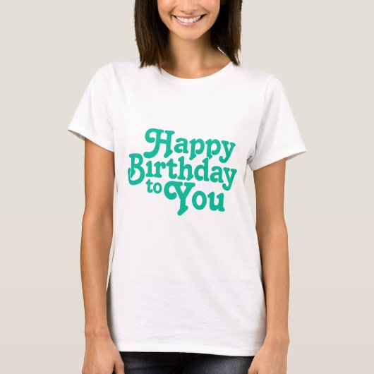 Birthday Typography Sayings T-shirt (Voorkant)