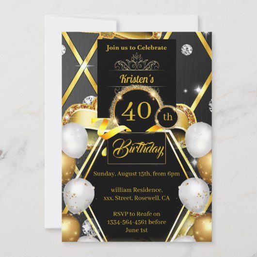 Birthday Uitnodiging (Voorkant)