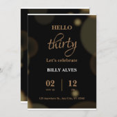 Birthday Uitnodiging (Voorkant / Achterkant)