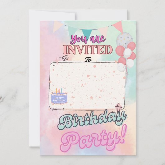 Birthday Uitnodiging (Voorkant)