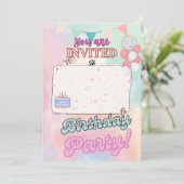 Birthday Uitnodiging (Staand voorkant)