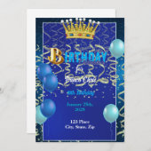 Birthday Uitnodiging (Voorkant / Achterkant)