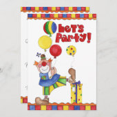 Birthday Uitnodiging (Voorkant / Achterkant)