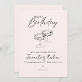 Birthday Uitnodiging (Voorkant / Achterkant)