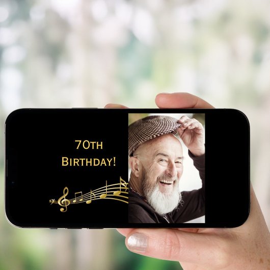 Birthday uitnodiging foto zwart voor jongens