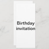 Birthday-uitnodiging Kaart (Voorkant / Achterkant)