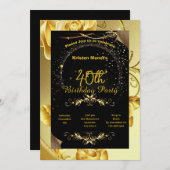 Birthday-uitnodiging Kaart (Voorkant / Achterkant)