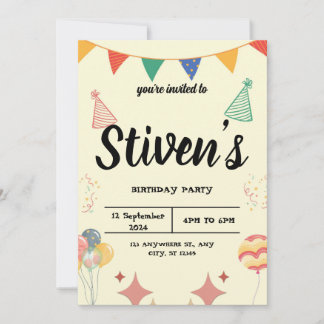 Birthday-uitnodiging Kaart