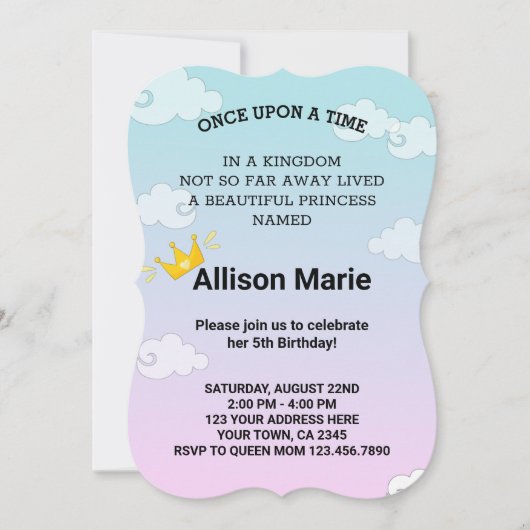 Birthday-uitnodiging Kaart (Voorkant)