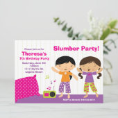 Birthday-uitnodiging Kaart (Staand voorkant)