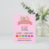 Birthday-uitnodiging Kaart (Staand voorkant)