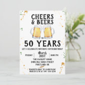 Birthday-uitnodiging van Cheers & Beers Kaart (Staand voorkant)