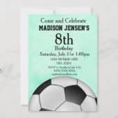 Birthday-uitnodiging van het Soccer Thmed Sports G Kaart (Voorkant)