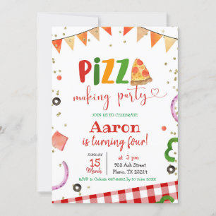 Birthday uitnodiging van Pizza Making Party